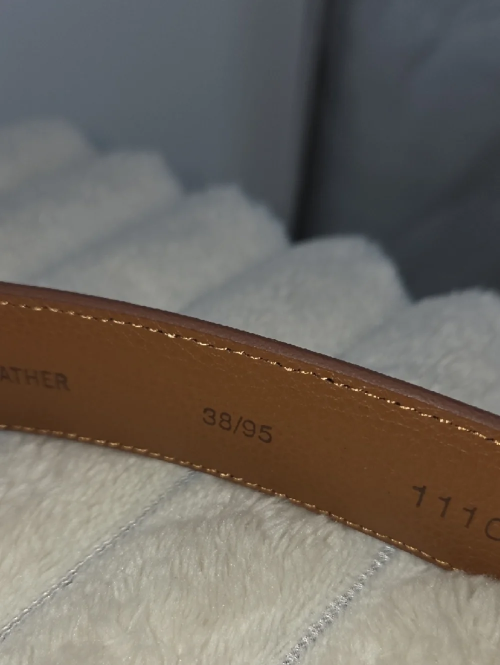 Jos. A. Bank Brown Leather Belt with Silver Buckle